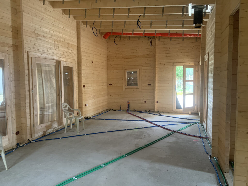 Passage de câble avant chape Saint Jean Brévelay